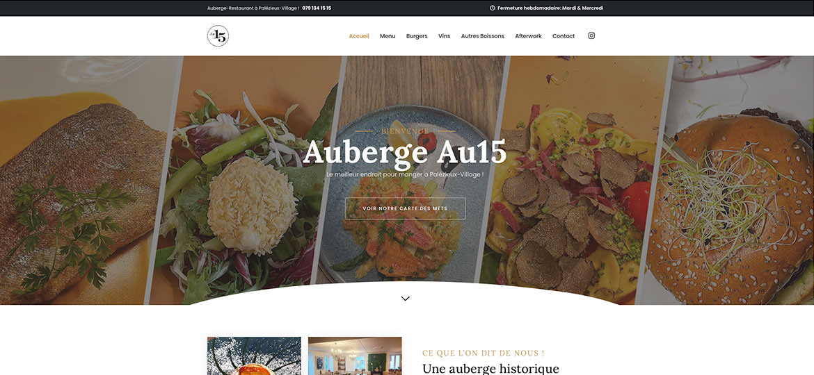 Graphik.ch - Site internet de Auberge Au15