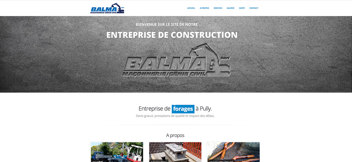 site internet de Balma Construction Sarl.